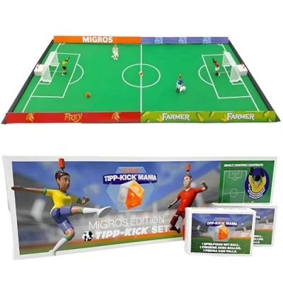 Abbildung von Tipp Kick Tischfußballspiel Mania Spieleset Migros Tischfußball Kicker Spieler