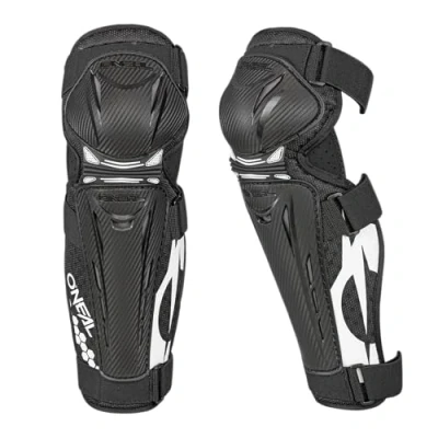 Abbildung von O&#039;NEAL Knieprotektor Mountainbike MTB Downhill Leichtgewichtig &amp; atmungsaktiv, Kunststoff in Carbon Look Trail FR Knee Guard Erwachsene Schwarz Weiß Größe XL