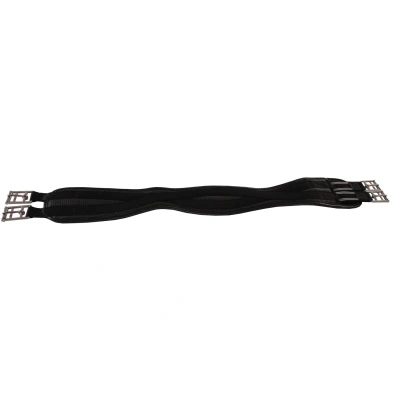 Abbildung von Horka Sattelgurt Wave Schwarz/Silber 100cm