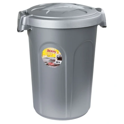 Abbildung von Kerbl Futtertonne Jerry Grau 23L/37x32x46cm