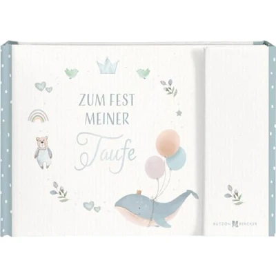 Abbildung von Zum Fest meiner Taufe: Geldgeschenkbuch (Taufe Wal Rosa/Blau)
