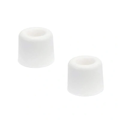 Abbildung von Sossai® 2 x Türstopper NTS Modell: Anke Höhe: 24mm Ø: 30mm Farbe: weiß Zum Schrauben (Inkl. Befestigungsmaterial) Bodenmontage