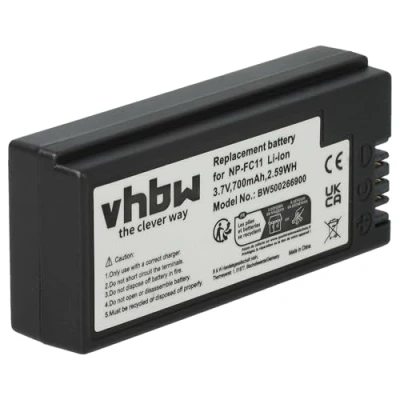 Abbildung von vhbw 1x Akku Ersatz für Sony NP FC11, FC10 Kamera (700 mAh, 3,6 V, Li Ion)
