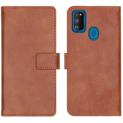 Abbildung von Samsung Galaxy M30s Hülle Kunstleder iMoshion Klapphülle Handyhülle Braun
