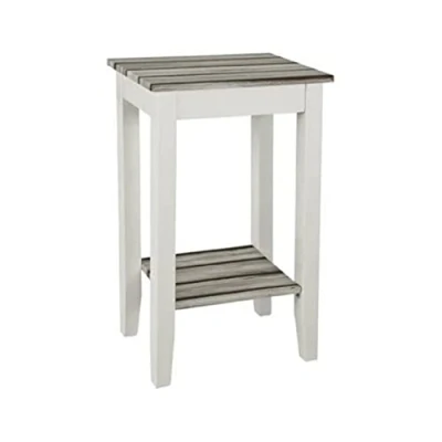 Abbildung von HAKU Möbel Beistelltisch maritimo Kiefer, weiß, MDF Maße: B 40 cm x H 69 T 30 cm, Style: Coastal Furniture