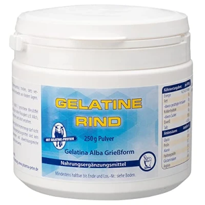 Abbildung von Gelatine RIND Pulver Dose 250 g