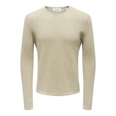 Abbildung von Only &amp; Sons Onspanter CREW Strickpullover, Herren, Größe: XS, Beige