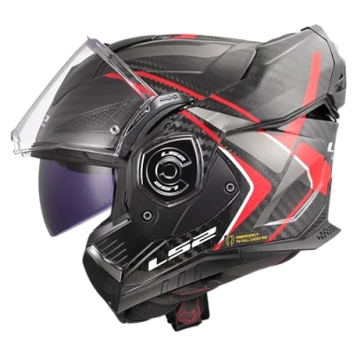 Abbildung von LS2, Modularer Motorradhelm ADVANT X CARBON FUTURE II Gloss Red, 3XL