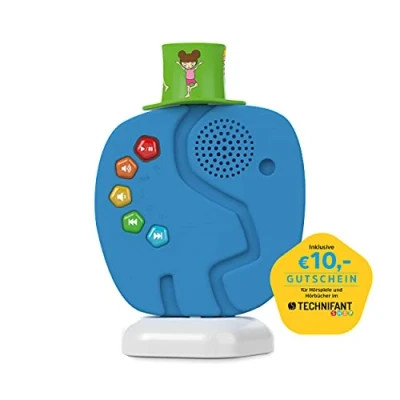 Abbildung von TechniSat TECHNIFANT Audioplayer und Bluetooth Lautsprecher für Kinder (inkl. Nachtlicht, mit MP3 bespielbarem Hütchen leistungsstarkem Akku)