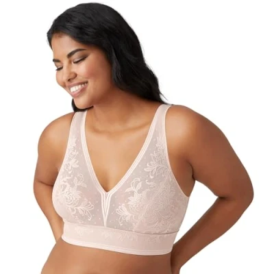 Abbildung von Wacoal Womens Net Effect Bralette BH, Undurchsichtige, Rosenstaub, 80