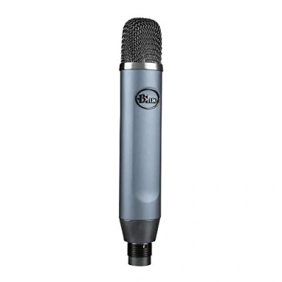 Abbildung von Blue Ember XLR Kondensatormikrofon für Aufnahmen und Streaming, mit optimierter Kondensatorkapsel Mikrofonstativ Adapter Grau