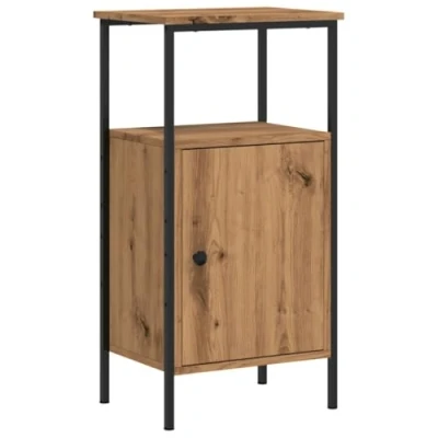 Abbildung von vidaXL Nachttisch, Nachtschrank mit Stauraum, Nachtkommode für Schlafzimmer, Nachtkonsole Beistelltisch, Artisan Eiche Holzwerkstoff