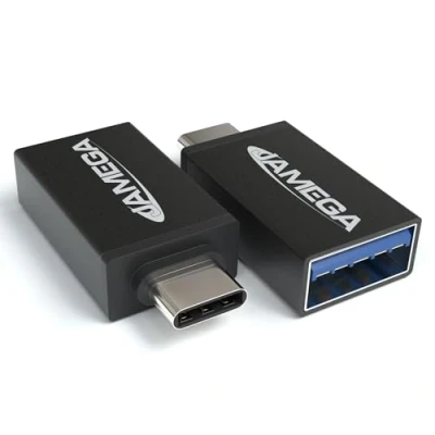 Abbildung von JAMEGA USB C auf A 3.0 OTG Adapter 2er Pack kompatibel mit MacBook Pro 2017/2016, Google Chromebook Pixelbook, Samsung Galaxy S9 S8 Note8, Huawei, Pixel UVM.