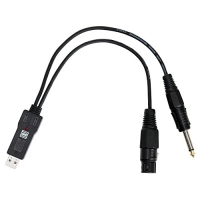 Abbildung von Pronomic UXLRJ USB KLR/Klinke Audio Interface, Mikrofon, Recording, Soundkarte, Kabel, Adapter, PC/MAC, Wandler (24 bit, 0,23m, Plug&amp;Play, ohne Treiberinstallation)
