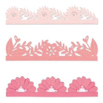 Abbildung von Sizzix Thinlits Die Set 3PK Bold Floral Edges 665472 Olivia Rose (10 21)