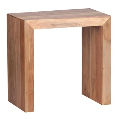 Abbildung von FINEBUY Beistelltisch SuVa2558_1 (Akazie Massivholz 60x35cm, Telefontisch Rechteckig), Kleiner Wohnzimmertisch, Sofatisch Anstelltisch