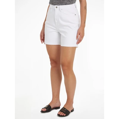 Abbildung von Tommy Hilfiger Straight Jeans Shorts, Damen, Größe: 33, Optic white
