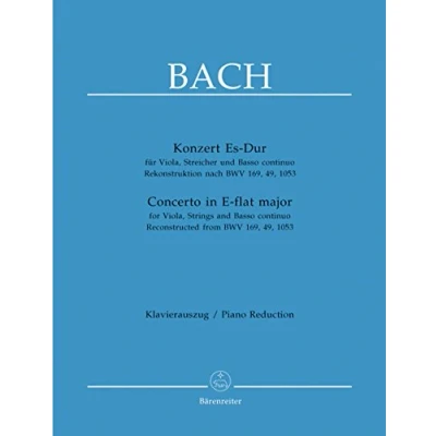 Abbildung von Konzert für Viola, Streicher und Basso continuo Es Dur. Rekonstruktion nach BWV 169, 49, 1053
