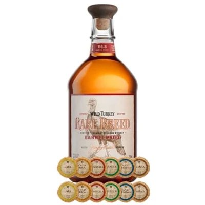 Abbildung von Wild Turkey Rare Breed Kentucky Straight Bourbon Whiskey + 12 Edelschokoladen 6 Sorten