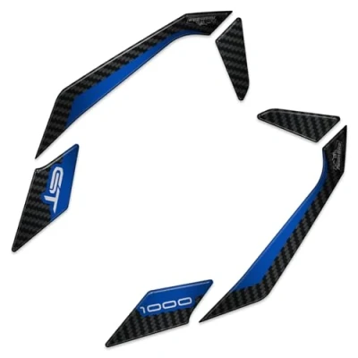 Abbildung von Resin Bike Aufkleber für Motorrad Kompatibel mit Suzuki GSX S 1000 GT 2022 Blau Metal. Griffschutz den Beifahrer vor Stößen und Kratzern. 3D Harzklebstoff Stickers Made in Italy