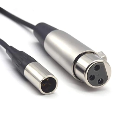 Abbildung von SiYear Mini XLR Stecker auf Buchse Mikrofonkabel für Blackmagic Pocket 4K Kamera Video Assist 4K, 3 poliges Pro Revers Audiokabel (5Feet))