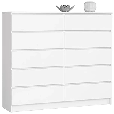 Abbildung von AKORD Kommode K 140 mit 10 (2 x 5) Schubladen, B138 H121 T40 cm, Gewicht 75 kg
