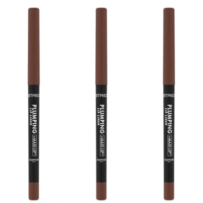 Abbildung von Catrice Plumping Lip Liner, Nr. 170, Braun, feuchtigkeitsspendend, langanhaltend, mattierend, farbintensiv, matt, vegan, wasserfest, ölfrei, ohne Alkohol, 3er Pack (3x0.35g)