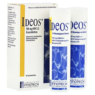 Abbildung von Ideos 500 Mg/400 I.E. Kautabletten Reimport 30 St