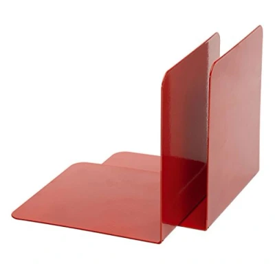 Abbildung von ALCO Albert 4302 12 Buchstützen aus Metall 130x140x140 mm, Inh.2, rot