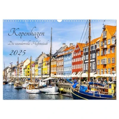 Abbildung von Kopenhagen Die wundervolle Hafenstadt (Wandkalender 2025 DIN A3 quer), CALVENDO Monatskalender
