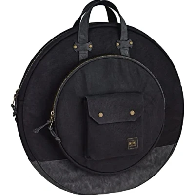 Abbildung von Meinl Cymbals 56 cm Beckentasche gewachste Canvas Kollektion verstellbare Rucksackgurte, robuster Stoff und Tragegriff, 2 Jahre Garantie (MWC22BK)