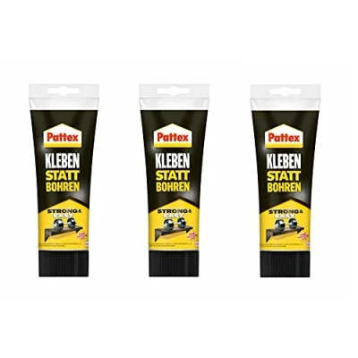 Abbildung von Pattex Montagekleber Kleben statt Bohren, starker Kraftkleber für sofortigen Halt, universell einsetzbarer Baukleber, Kleber mit hoher Endfestigkeit (Universalkleber 750 g)