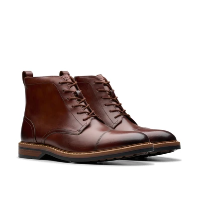 Abbildung von Clarks Originals Aldwin CAP Schnürstiefelette, Herren, Größe: 47, Braun Schuhe