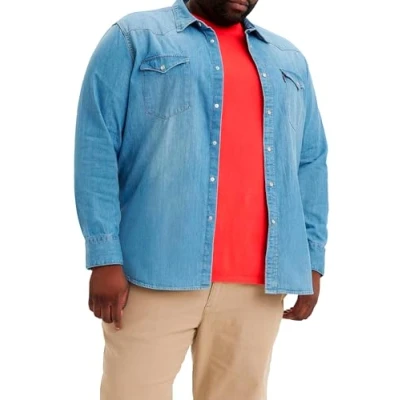 Abbildung von Levi&#039;s Plus BIG Barstow Western Hemd, Herren, Größe: XL, Esta noche