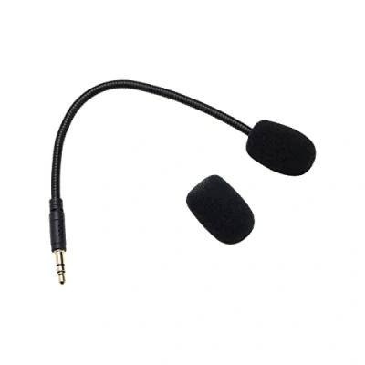 Abbildung von VGOL 3,5 mm Ersatz Mikrofon, 19 cm, reduziert Geräuschentwicklung, abnehmbar, kompatibel mit SteelSeries Arctis 1 kabelgebundenes kabelloses Gaming Headset, Schwarz Schaumstoffabdeckung