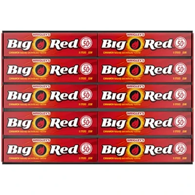 Abbildung von Wrigley&#039;s Big Red Kaugummi, 40x5 Streifen (200 Stück = 500g)