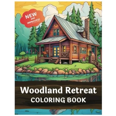 Abbildung von Woodland Retreat: 100 Pages of Tranquil Forest Hideaways, Whimsical Creatures, Serene Nature Scenes &amp; Serenity for Mindful Coloring Adult Book Stress Relief Relaxation
