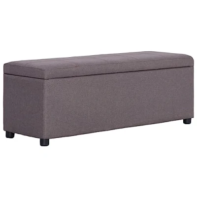 Abbildung von vidaXL Bank mit Staufach Sitzbank Sitzhocker Sitztruhe Flurbank Truhenbank Aufbewahrungsbox Truhe Spielzeugkiste Polsterbank 116cm Taupe Polyester