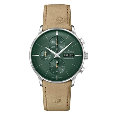 Abbildung von Junghans 27/4222.02 Meister Chronoscope Herrenuhr Automatik Beige/Grün