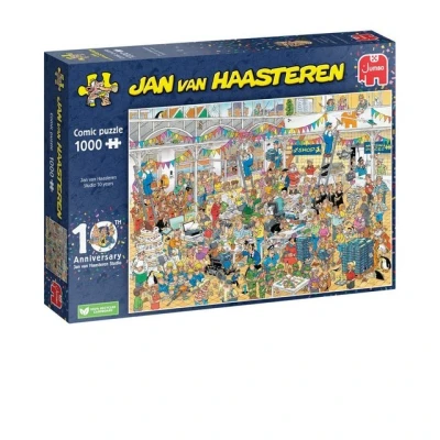 Abbildung von Jan van Haasteren Puzzle 10 Jahre JvH Studio 1000 Teile, Puzzleteile