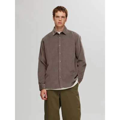 Abbildung von Selected Homme Slhregowen Hemd, Herren, Größe: Large, Morel