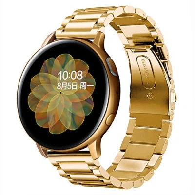 Abbildung von SUNDAREE Kompatibel mit Armband Samsung Galaxy Active 2 40MM 44MM/Huawei Watch GT 4 42MM/ Garmin Venu Sq/Withings scanwatch 42MM,20MM Gold Herren Metallarmband Edelstahl Metall Ersatz Uhrenarmband