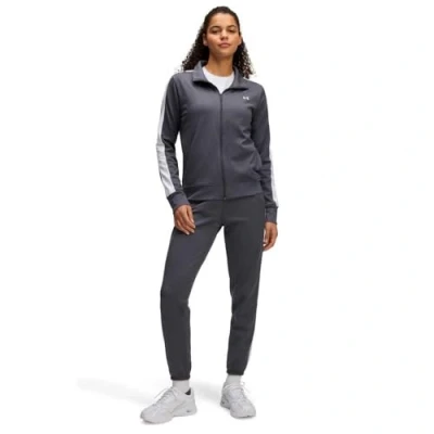 Abbildung von Under Armour Damen Tricot Tracksuit Hose, Castlerock/Weiß/Weiß, XXL