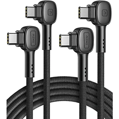 Abbildung von USB C Kabel, INIU 100W [2 Stück 2m] 20V/5A PD QC 4.0 Schnellladekabel auf Nylon Typ Handy Ladekabel für iPhone 15 iPad Pro MacBook Laptop Switch Samsung S21 Xiaomi Huawei Mehr