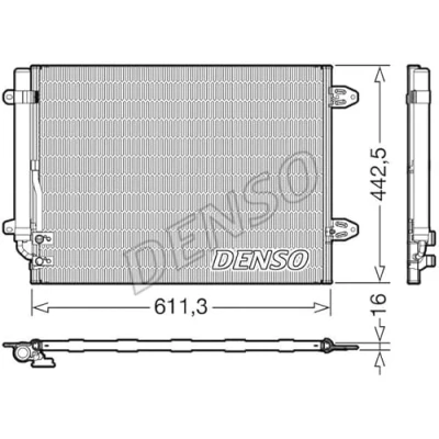 Abbildung von DENSO DCN32013 Klimakondensator mit Trockner R 134a VOLKSWAGEN: Passat B7 Variant, Alltrack, B6 Variant