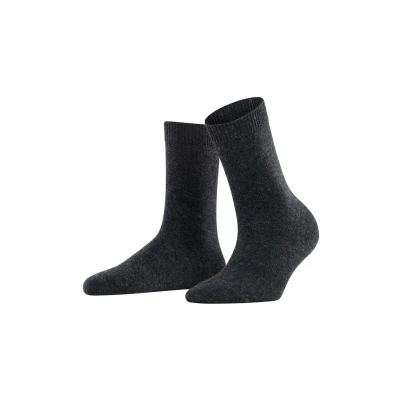 Abbildung von FALKE Damen Socken Cosy Wool W So Wolle Kaschmir einfarbig 1 Paar, Grau Anthracite Melange 3080, 39 42