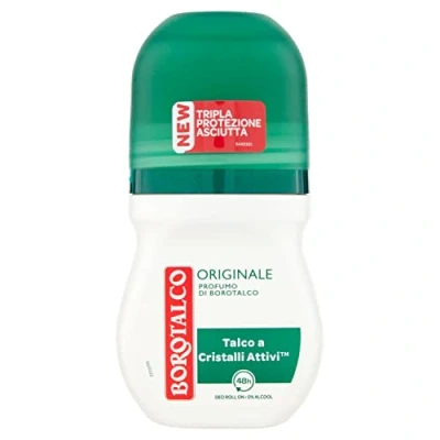 Abbildung von Borotalco, Deodorant für Herren, Roll On, Original, alkoholfreie Formel mit absolutem Talkum, absorbiert Schweiß, Puderduft, 72h Wirksamkeit 1 Flasche 50 ml