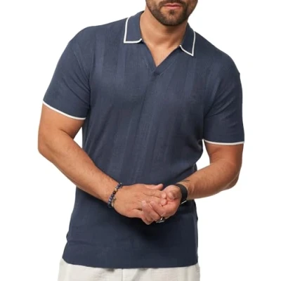Abbildung von SOULSTAR Poloshirt mit offenem Kragen Herren Kurzarm Strick Polo Hemd T Shirt