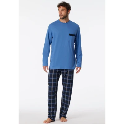 Abbildung von Schiesser Comfort SET Nachtwäsche Set, Herren, Größe: 48, Atlantikblau