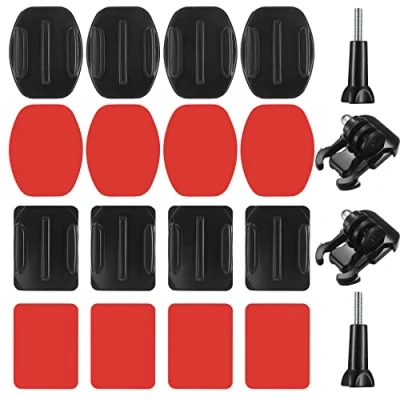 Abbildung von 20 Sets Kompatibel mit GoPro Klebepads und Halterungen Zubehör, Flache Gebogene Klebehalterung, Helmbefestigung Helmhalterungen Hero Session/4/3/3+/2 Action Kamera